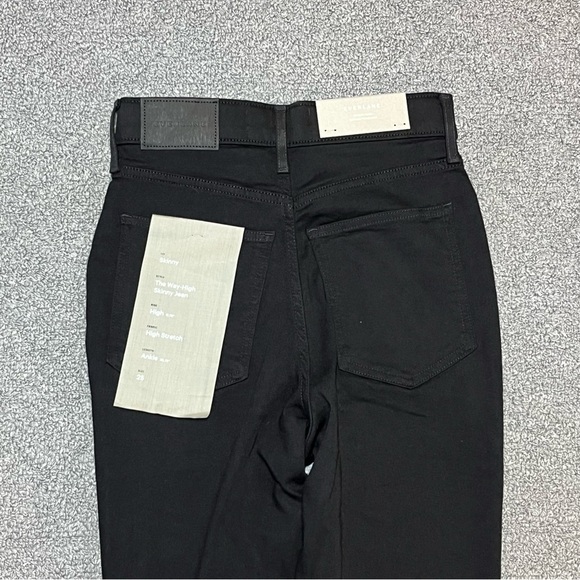 NWT Everlane The Way-High Skinny Crop Jeans Womens Size 25 Black Stretch - Picture 13 of 14